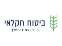 ביטוח חקלאי עם לוגו של חיטה ירוקה על רקע ירוק.